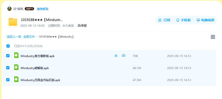 网盘目录截图