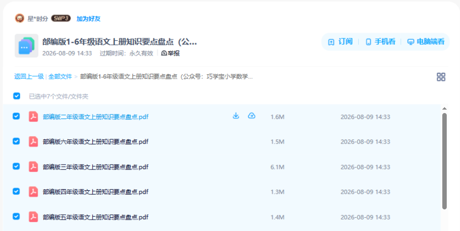 网盘目录截图